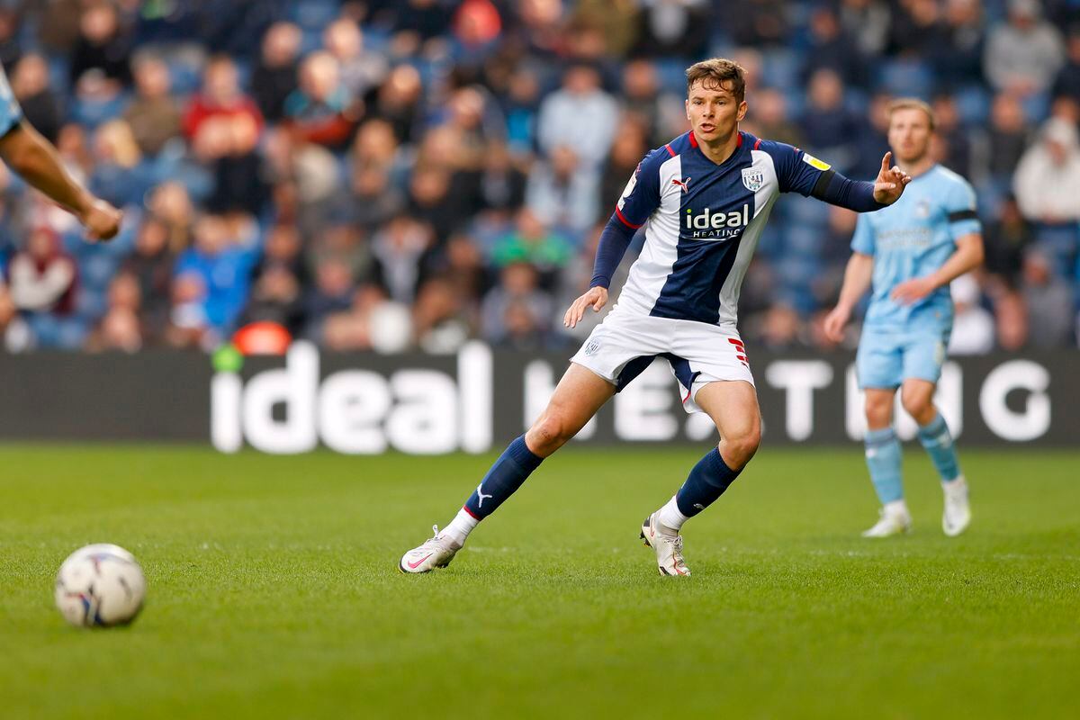 Conor Townsend of West Bromwich Albion looks on during the Sky Bet Championship match between West Bromwich Albion and Coventry City at The Hawthorns on April 23, 2022 in West Bromwich, England. (Photo by Malcolm Couzens - WBA/West Bromwich Albion FC via Getty Images).