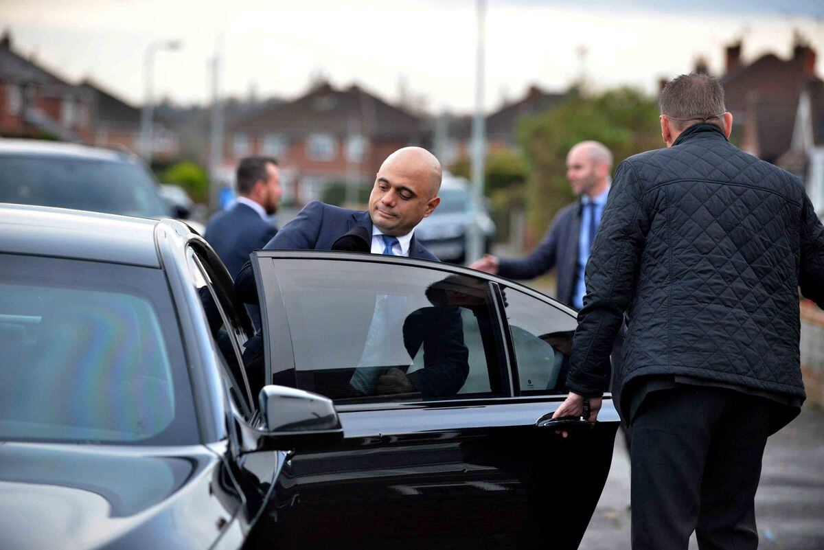 Chancellor Sajid Javid also visited Wolverhampton South West on the campaign trail