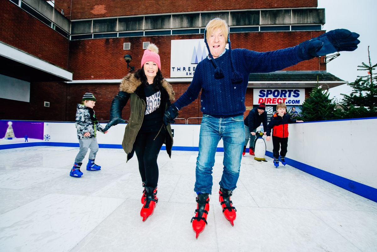 Left to right, Lisa Prokopiou and Michael Fabricant at the ice rink