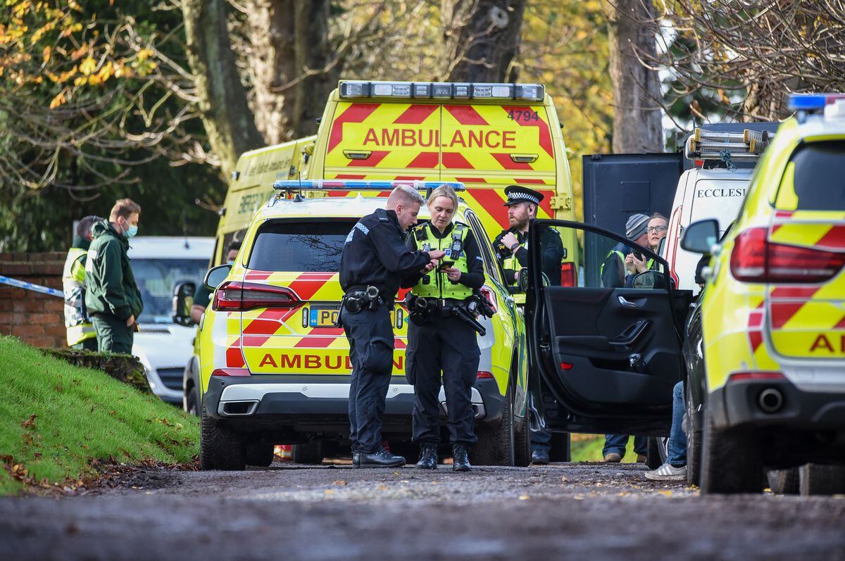 Emergency services at the scene on Friday. Photo: Snapper SK