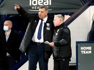 West Bromwich Albion manager Sam Allardyce and assistant Sammy Lee (right)