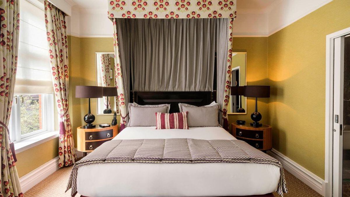 A suite bedroom at St Ermin's Hotel