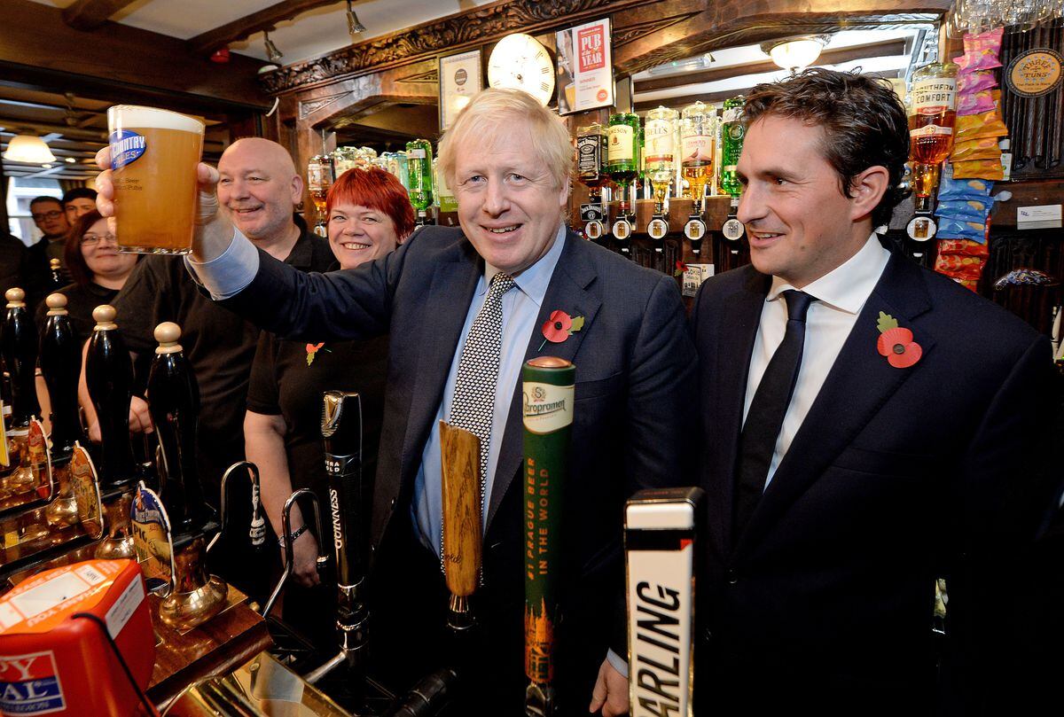 Boris Johnson at the Lych Gate Tavern