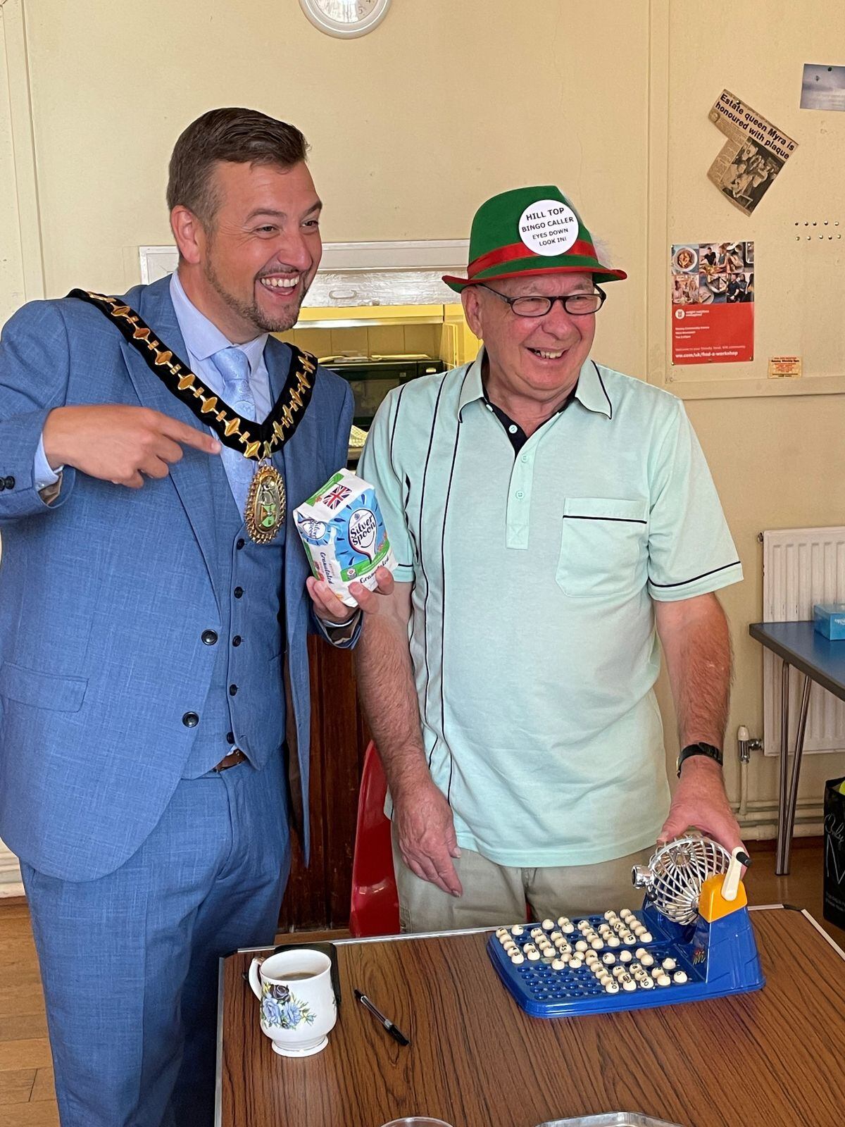 The mayor has bingo going on one of his visits