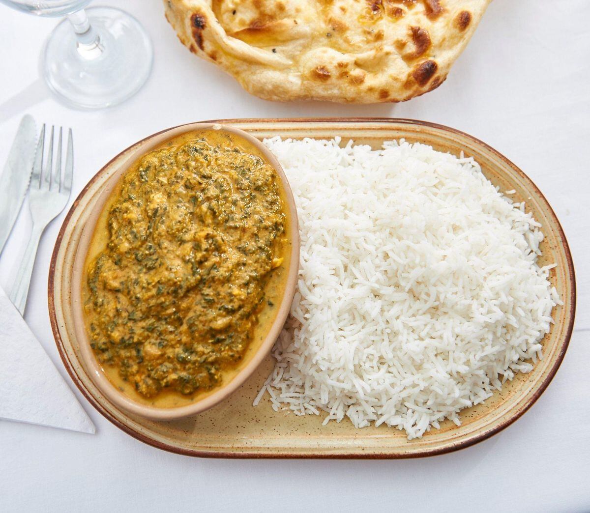 Chicken Methi Curry with Boiled Rice