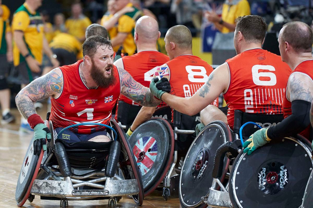 Clive Smith playing wheelchair rugby at a previous Invictus Games