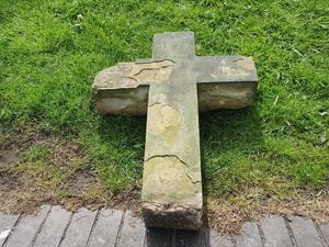 The cross was discovered by a PCSO in the town centre on Sunday