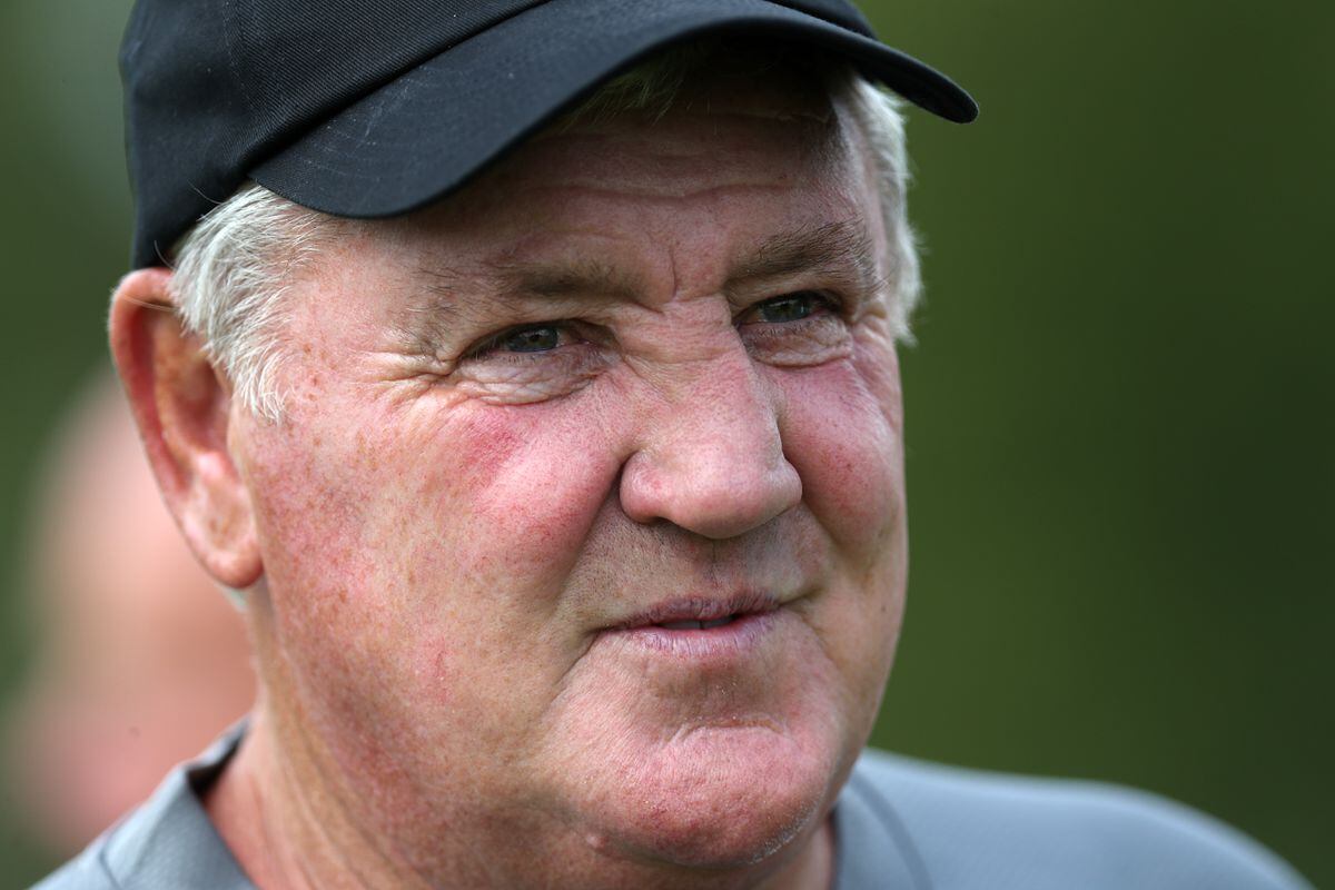 Steve Bruce at West Brom's pre-season return on Thursday (Photo by Adam Fradgley/West Bromwich Albion FC via Getty Images).