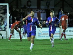 Chasetown defeated Walsall to reach the Walsall Senior Cup Final, Pictured is Kieron Berry (David Birt)