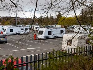 The travellers had set up camp on the car park at Asda, but have now moved on