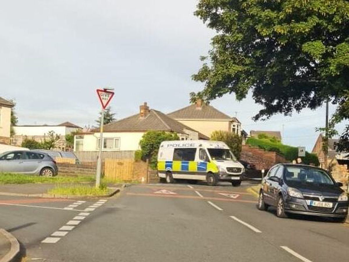 Darkhouse Lane was closed through the night after a man was found with a shotgun wound in his leg. Photo: Coseley Neighbourhood Watch
