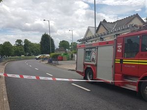 Firefighters at a gas leak on Stafford Road. Photo: @GreenWatch_FP