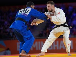 England's Sam Hall beats Nauru's Isamaela Solomon in the mens 60k judo at Coventry Arena on day four of the 2022 Commonwealth Games. Picture date: Monday August 1, 2022.