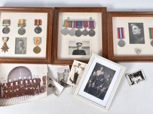 Medals awarded to a Staffordshire soldier and his sons are to go under the hammer at The Tamworth Auction Rooms on May 31.
