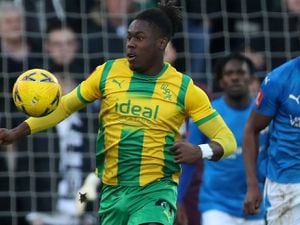 Brandon Thomas-Asante is set to have a three-match retrospective suspension confirmed for an incident missed late on in Saturday's 3-3 FA Cup draw at Chesterfield. (Photo by Adam Fradgley/West Bromwich Albion FC via Getty Images)..