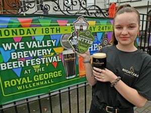 The Royal George in Willenhall is hosting a beer festival until Sunday. Pictured: Tia Corser.