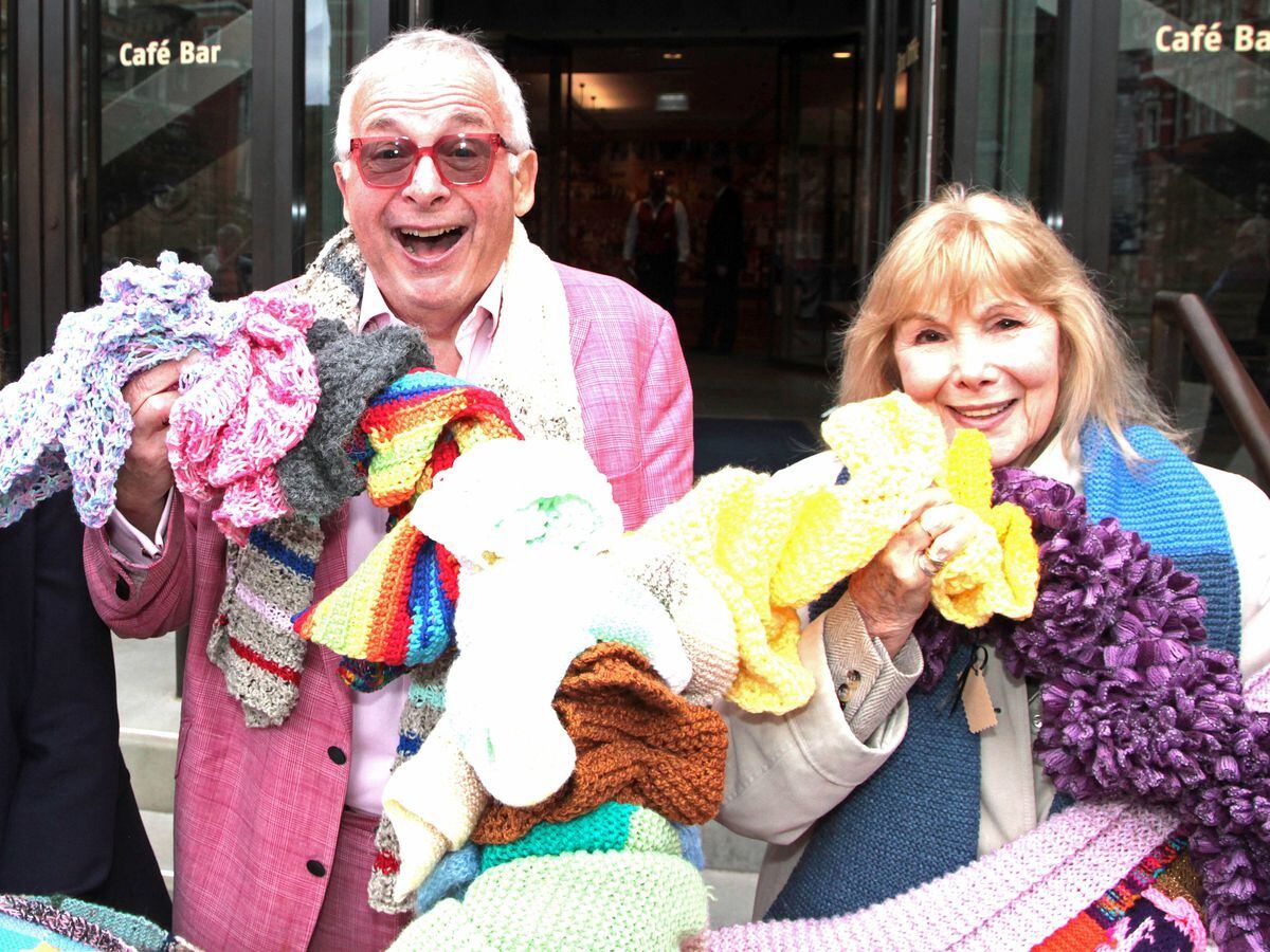 Christopher Biggins among stars wrapping Royal Albert Hall in mile-long scarf