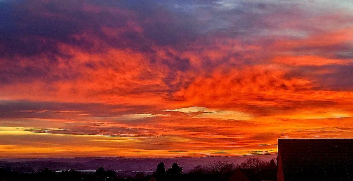 Blazing skies over Milking Bank in Dudley, photographed by Melvin Cooper