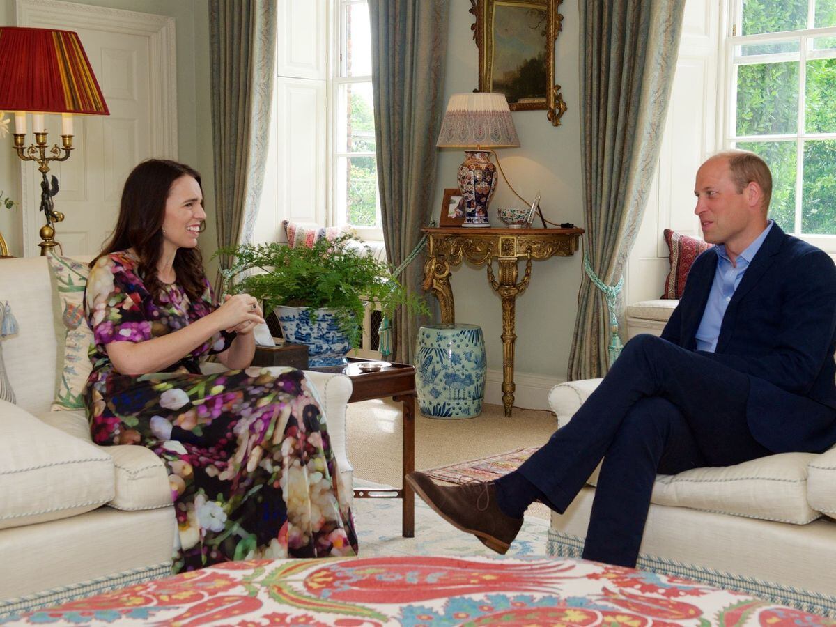 Duke of Cambridge meets New Zealand prime minister Jacinda Ardern