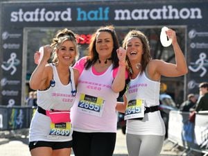 Michaella Gibbons, Nikki Russell and Gemma Sturgess get ready to run for Cleo