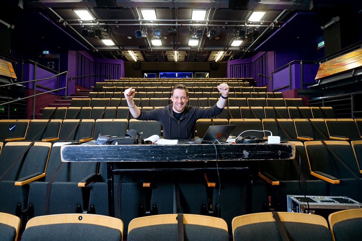 Artistic director Neil Reading celebrates the reopening of Arena Theatre, Wolverhampton