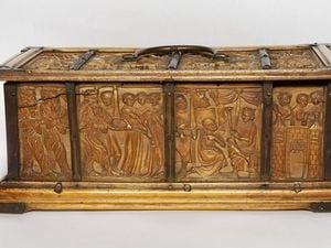 French Gothic ivory casket