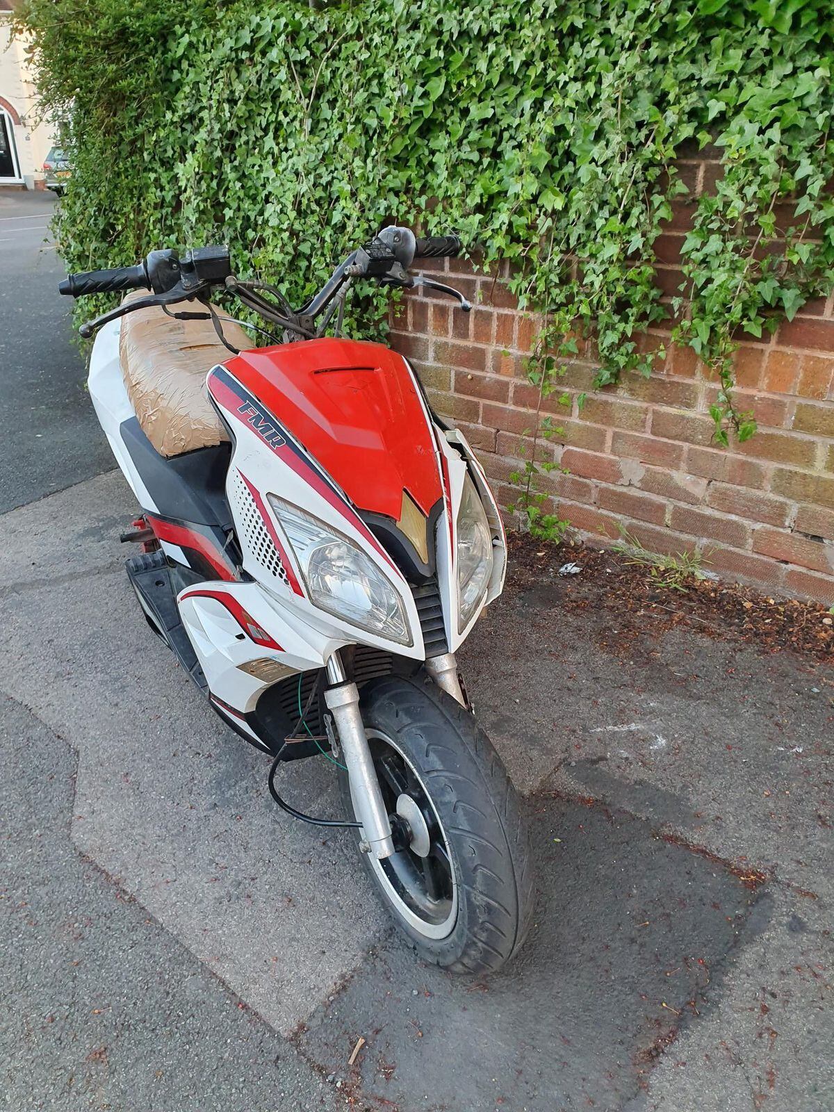 It was taken in a joint operation after the rider had been seen causing issues in the local community, Photo: Stourbridge Police