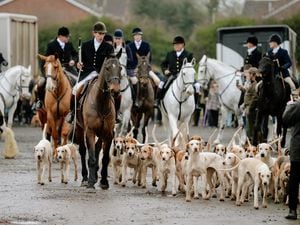 Albrighton & Woodland Hunt Bank Holiday Monday 2021 - setting off from Newport Rugby Club