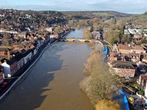 An aerial image of Bewdley last month 