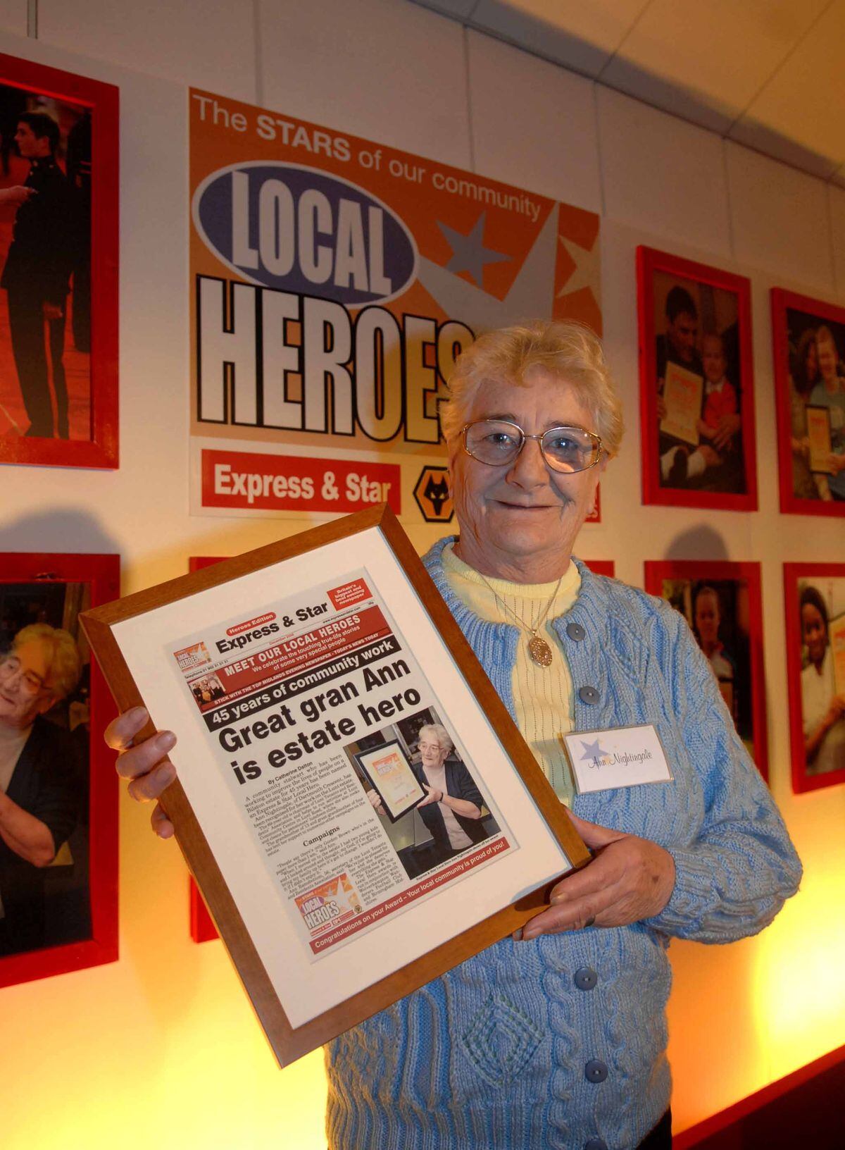 Ann Nightingale, during the Express & Star's Local Hero Awards at The Molineux, Wolverhampton.