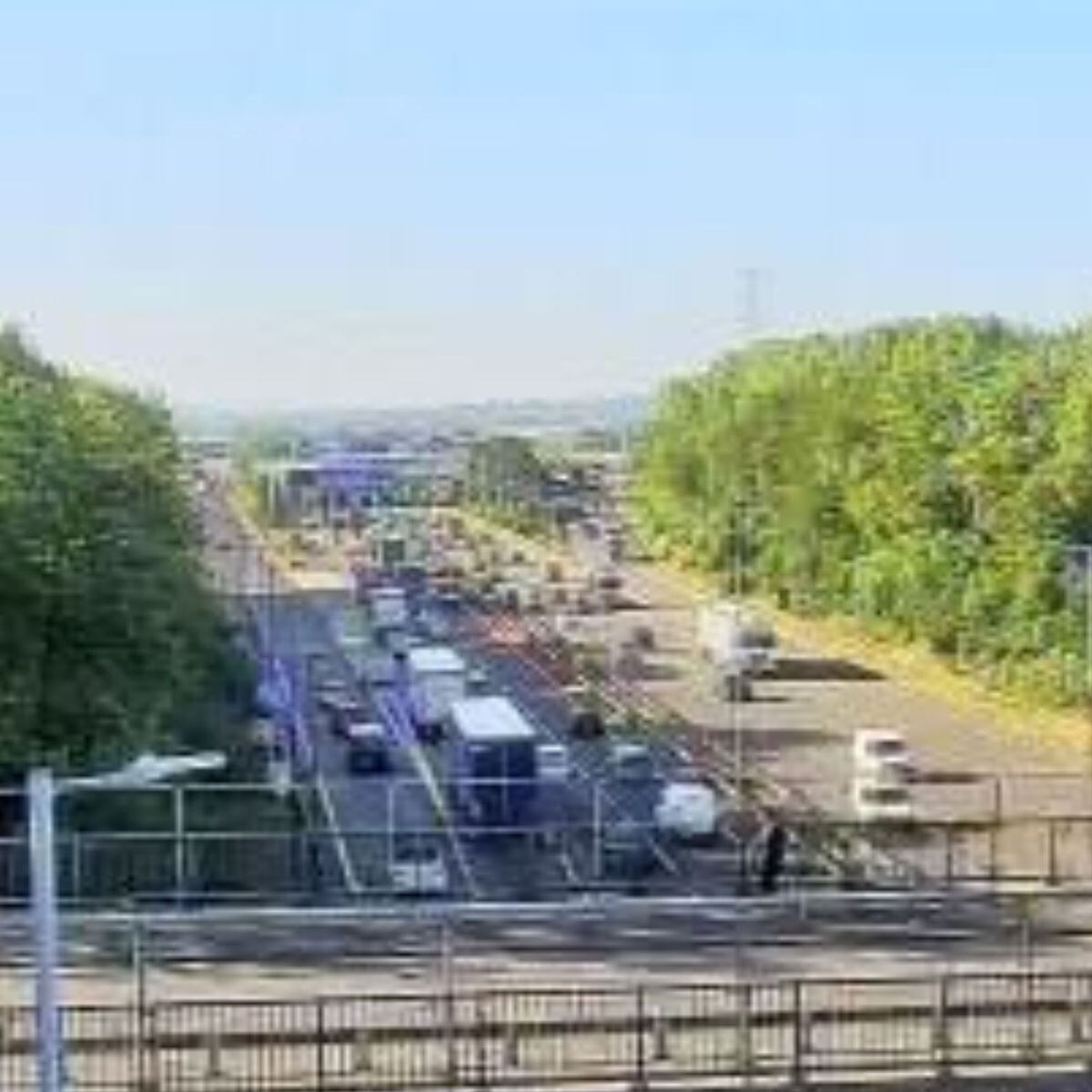 Delays on the M6. Image: Highways Agency/trafficcameras.uk