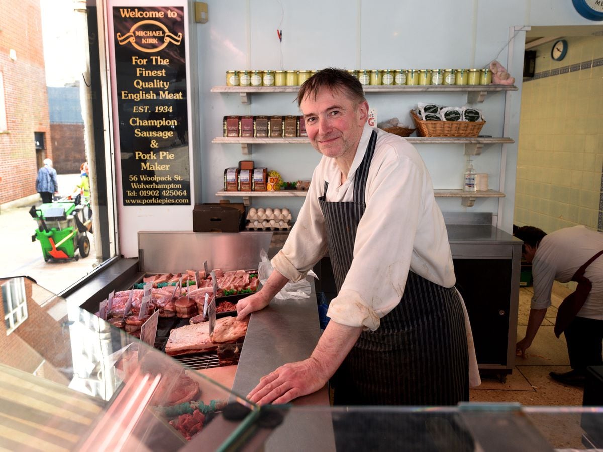 Mickael Bachyk, of Michael Kirk Butchers, is happy to see the footfall increase