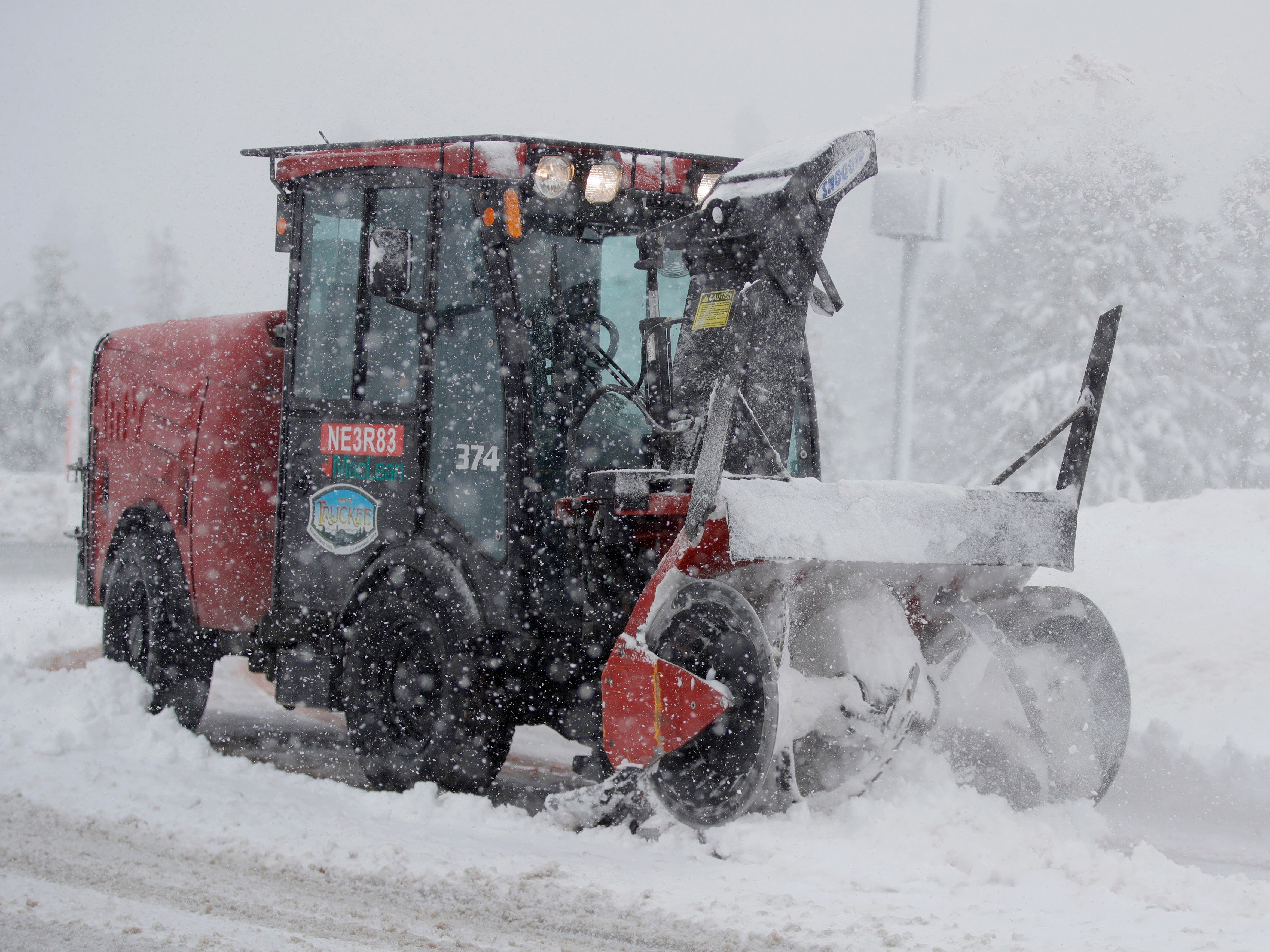 Roads closed as powerful snowstorm hits California and Nevada