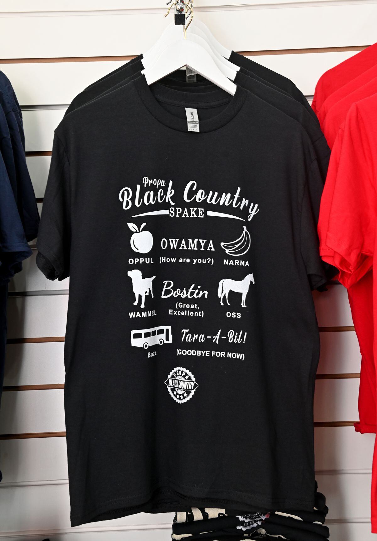 New Black Country T-shirts which have now appeared in the Black Country Hub at Merry Hill Shopping Centre 