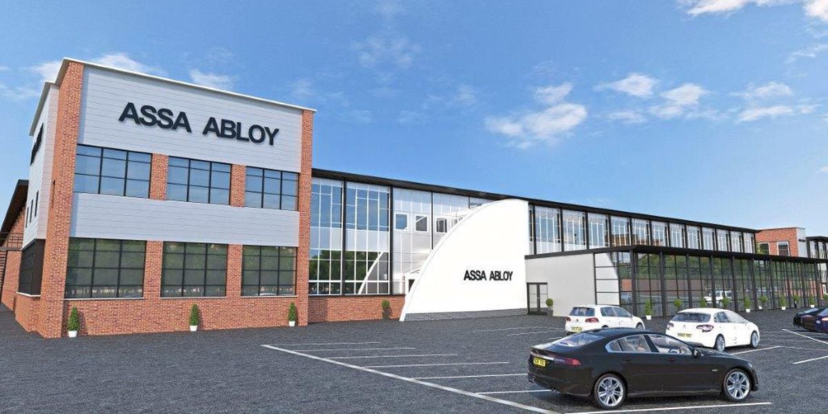 Artist's impression of the proposed improvement works at Assa Abloy's UK headquarters in Portobello, Willenhall