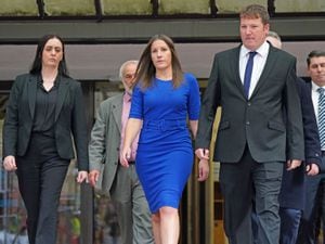 Pc Mary Ellen Bettley-Smith leaves Birmingham Crown Court after she was acquitted on the charges of assaulting footballer Dalian Atkinson before his death in August 2016 