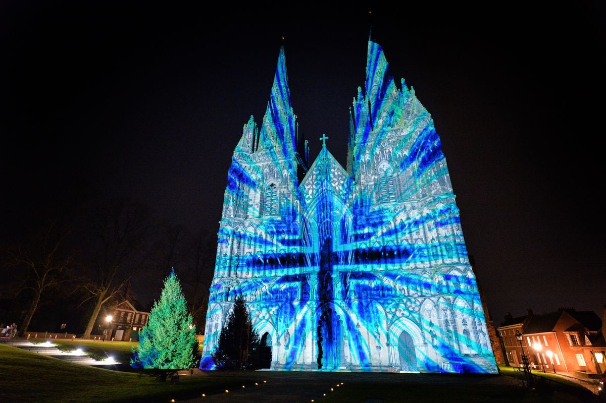 The illuminations are being produced by the artisitic collaboration, Luxmuralis, who have transformed Lichfield Cathedral inside and out using stunning sound and light projections.