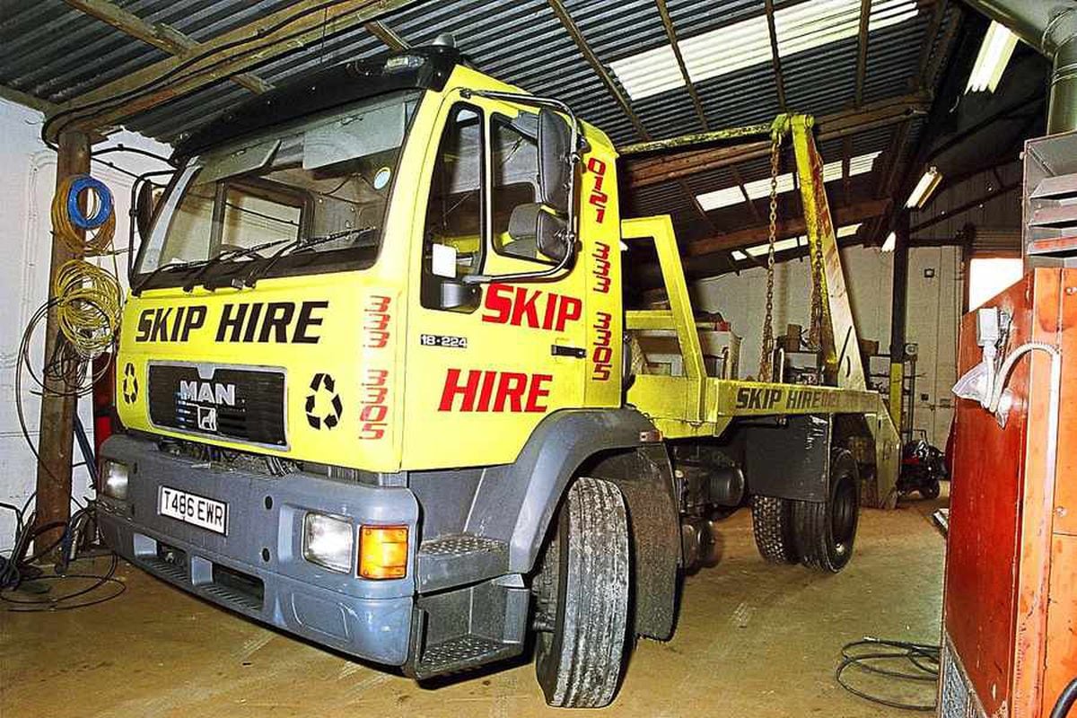 The Skip Hire truck used in the bank depot raid