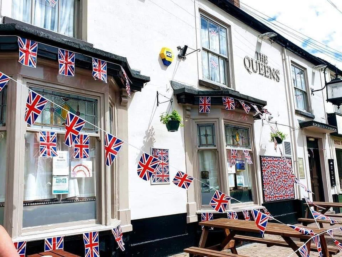 The Queen's village pub in Pelsall celebrating VE Day