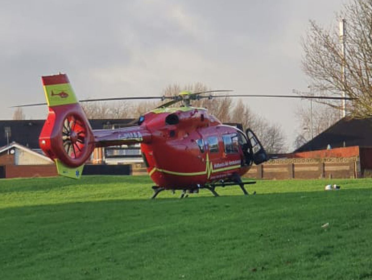An air ambulance was sent to the scene