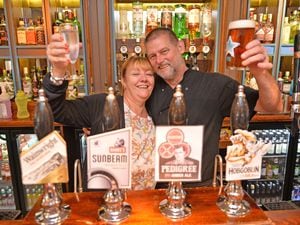 Ian and Mandy Passmore have run pubs with Marstons for 33 years and are now retiring. They are pictured at their last pub, The Forge, in Pensnett, Dudley.