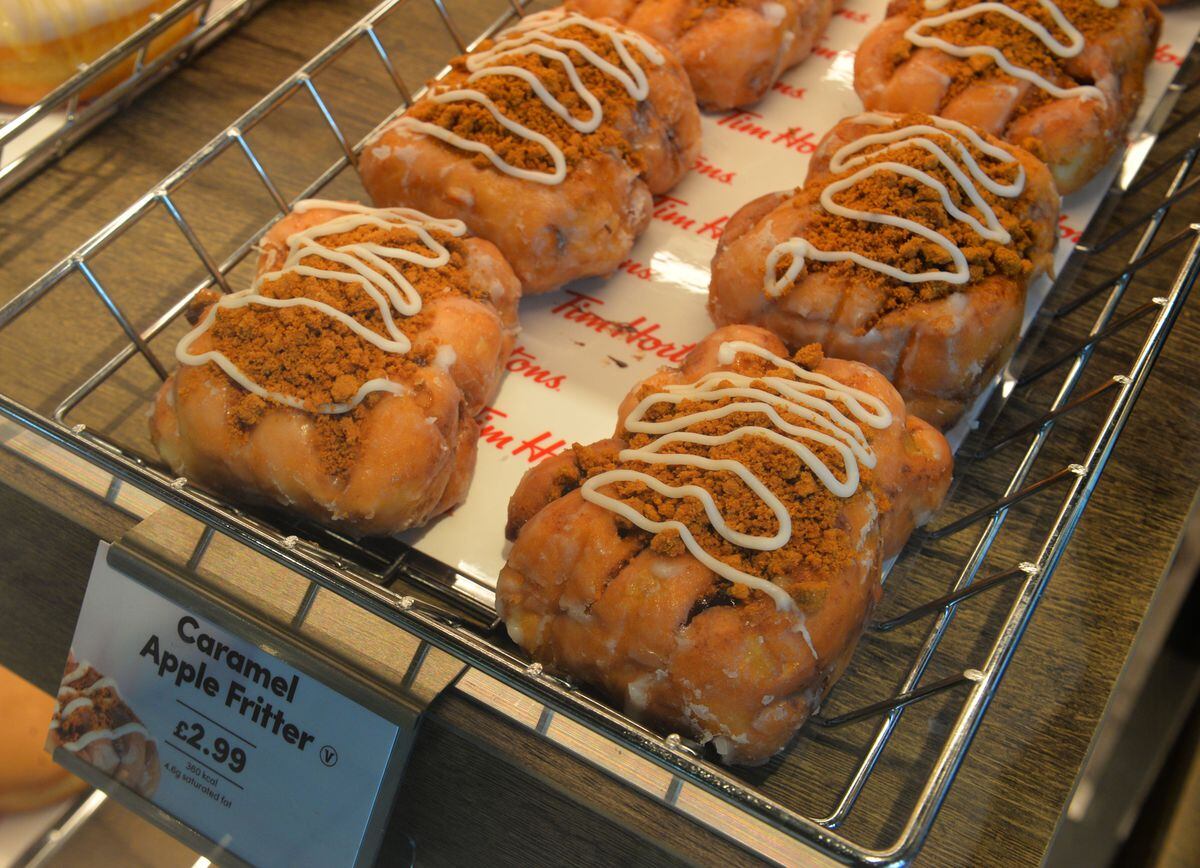 Caramel apple fritters are among the popular items on sale