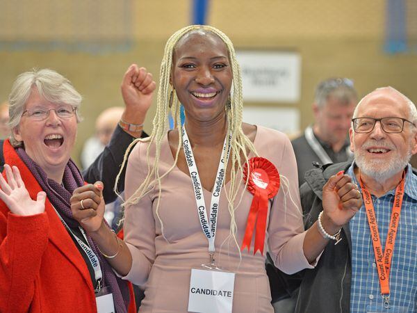 Councillor Celia Hibbert (centre) defended her seat in Penn at last month's local elections 