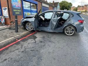 West Midlands Fire Service tweeted a picture of the crash's aftermath