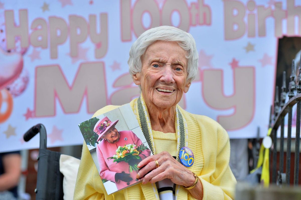 Kathleen-Mary Colbourne celebrating her 100th birthday