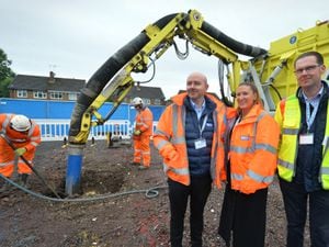 MD Mark Doocey, head of HR Kirstie Stuart, and traffic management plant hire operations director Kevin Lyons, at the open day