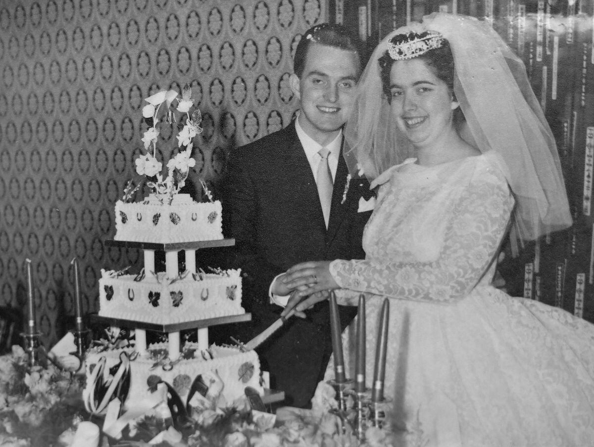 Margaret and Bryan Jervis from Penn Croft, Wolverhampton, pictured on their wedding day.