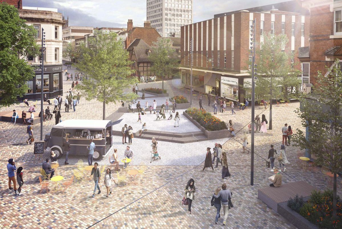 A pedestrianised square will be created at Victoria Square, where Victoria Street meets Bell and Skinner streets