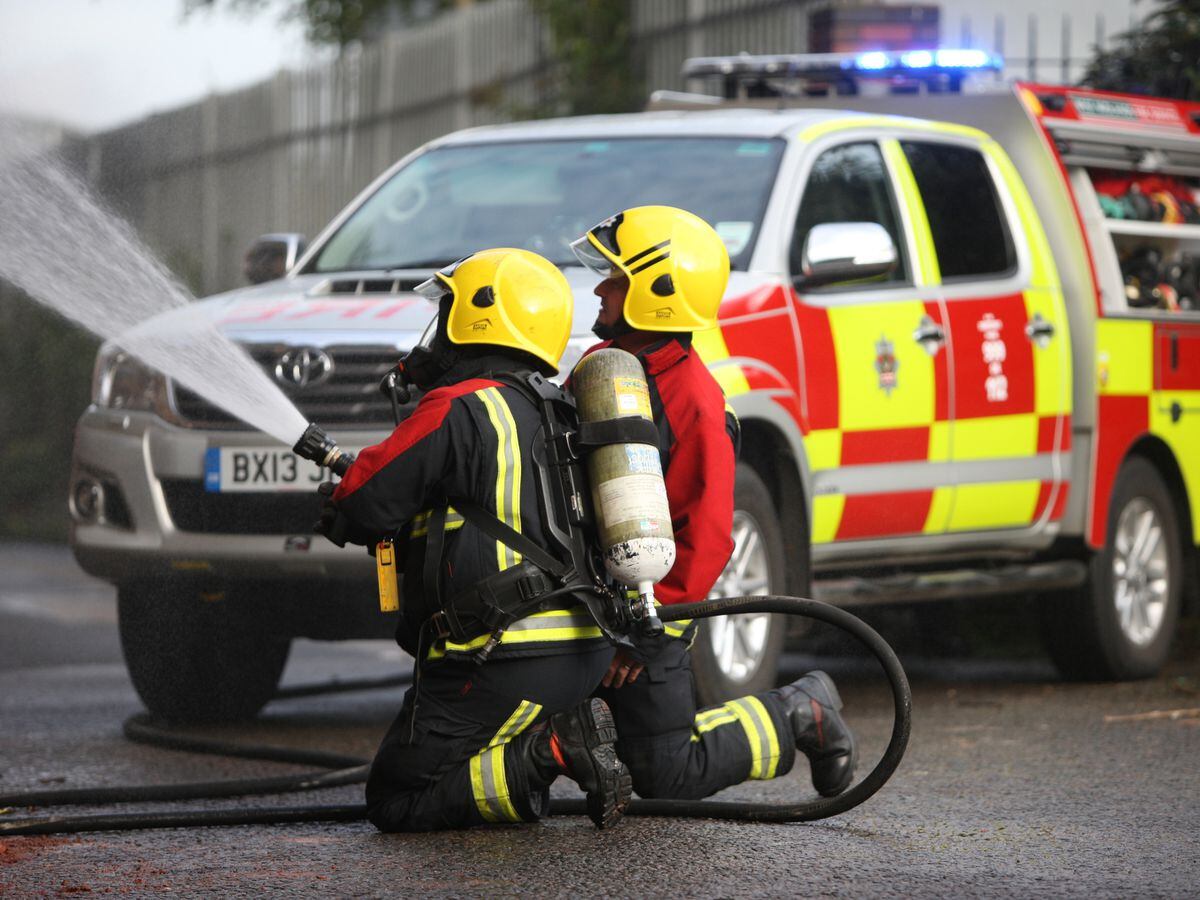 A stock image of West Midlands Fire Service dealing with an incident. 