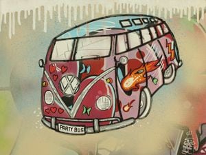 Jody's one-of-a-kind design titled 'Party Bus'
